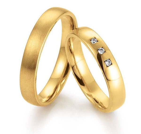 Gifteringer  i gult gull 9kt, 4 mm. GETTMANN- 1805940