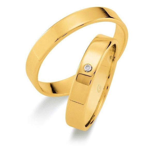 Gifteringer  i gult gull 9kt, 4 mm.GETTMANN - 1110140