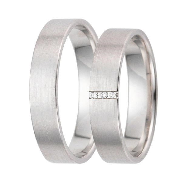 Gifteringer i hvitt gull 9kt, 4,5 mm. GETTMANN - 834845