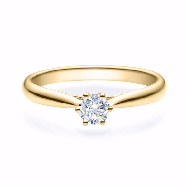 Diamantring forlovelsesring 0,30 ct TW-VS2 i 14kt gult gull. Leticia - 180070309