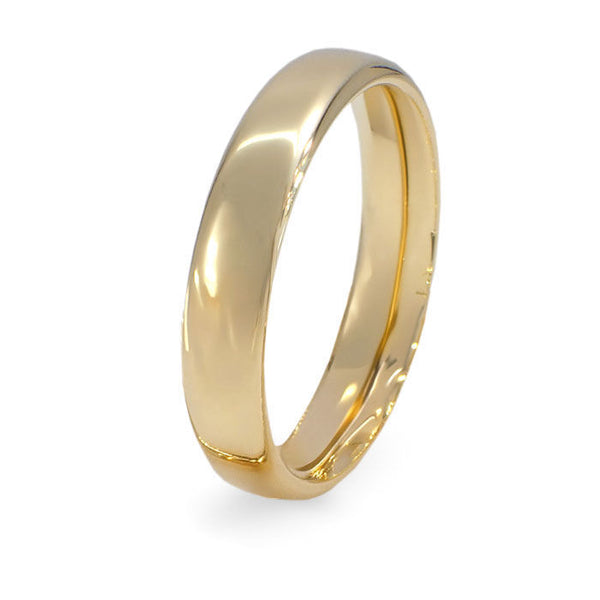 Giftering i gult gull 14kt, 4 mm. RUBIN modell 803 – 1440