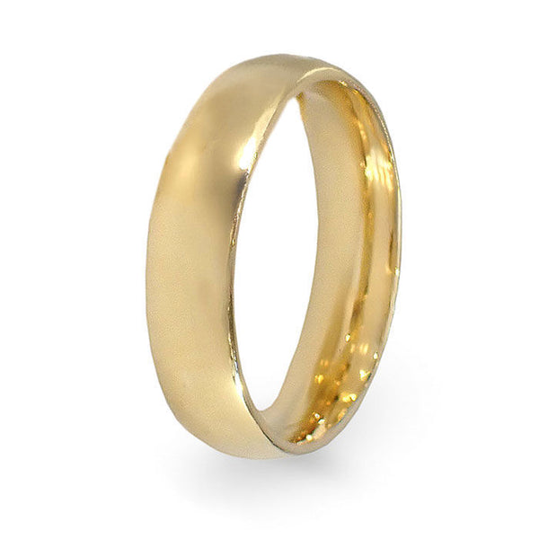 Giftering i gult gull 14kt, 5 mm. RUBIN modell 803 – 1450