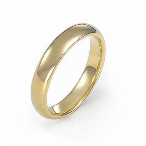 Giftering i gult gull 14kt, 4 mm/1,3 mm. RUBIN - 1840