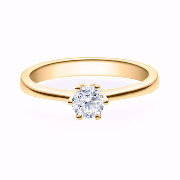 Diamantring forlovelsesring 0,20 ct i 14kt gull. Aida - 18016020
