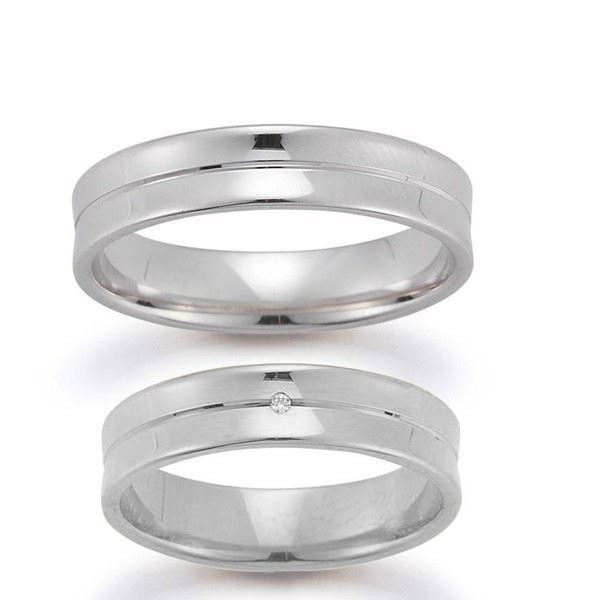 Gifteringer i hvitt gull 14 kt, 5 mm. GERSTNER - 209070