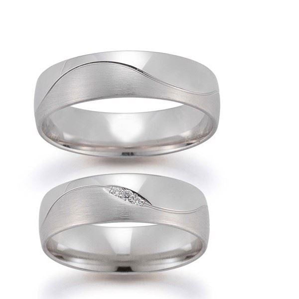 Gifteringer i hvitt gull 14 kt, 6 mm. GERSTNER - 20914
