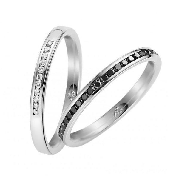 Gifteringer i hvitt gull 14 kt, 2.1 mm & 2.3 mm. GERSTNER - 28496