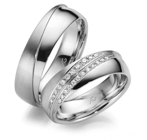 Gifteringer i hvitt gull 14 kt, 6 mm. GERSTNER -28531