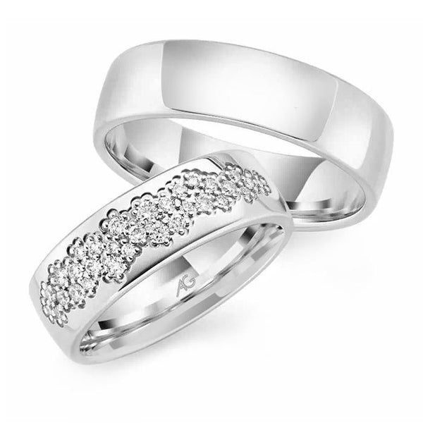 Gifteringer i hvitt gull 14 kt, 6.5 mm. GERSTNER - 28972
