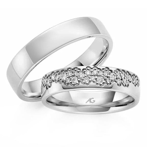 Gifteringer i hvitt gull 14 kt, 5 mm. GERSTNER - 28975