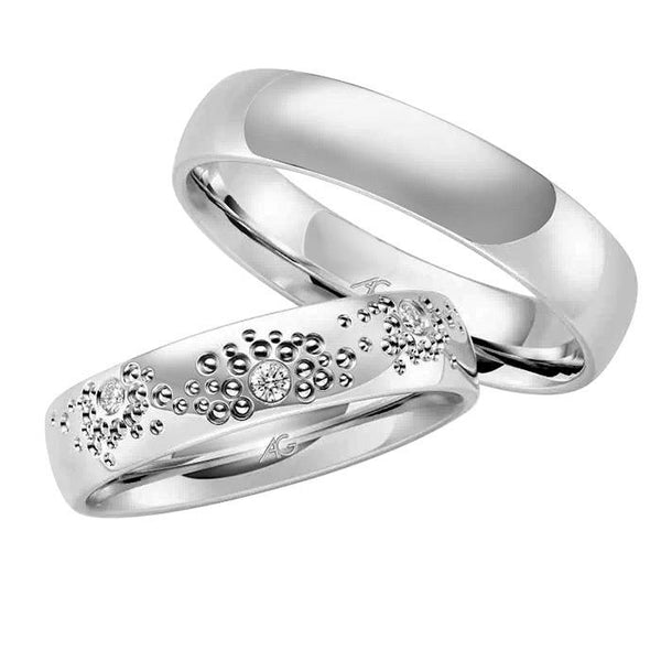 Gifteringer i hvitt gull 14 kt, 5 mm. GERSTNER - 31114