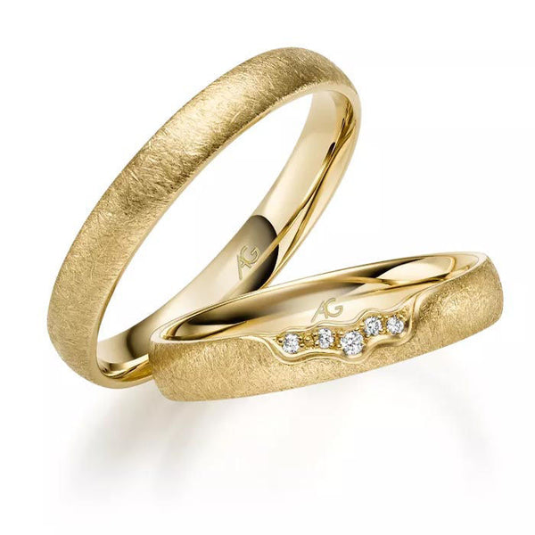 Gifteringer i gult gull 14 kt, 3.5 mm. GERSTNER - 31321